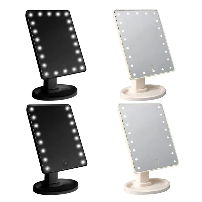 Makeup Mirror with Light for Touch Screen 360° Rotatable Make Up Mirror Dropship