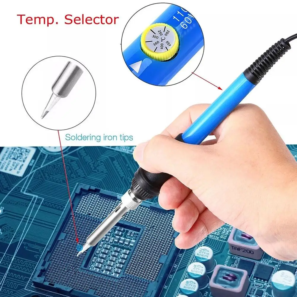 Multifunctional Adjustable Temperature Electric Soldering Iron Welding Solder Repair Tool Electric Soldering Iron Set 220V 60W