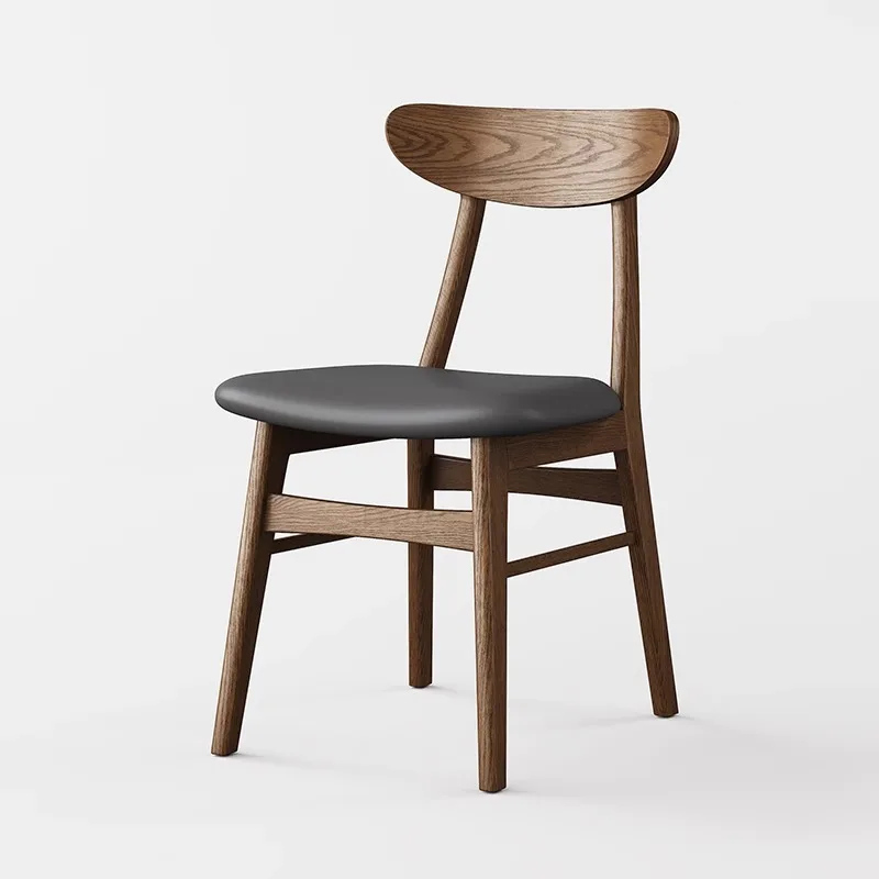 

All solid wood dining chair home ash wood modern simple restaurant dining table