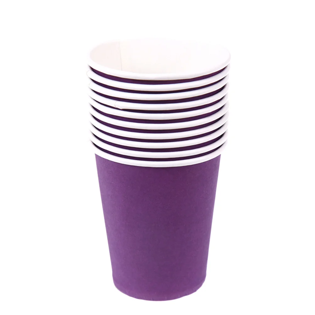 100Pcs Thicken Colorful Disposable Paper Cups DIY Art Materials for Kindergarten Children Grass Green Disposable Cups