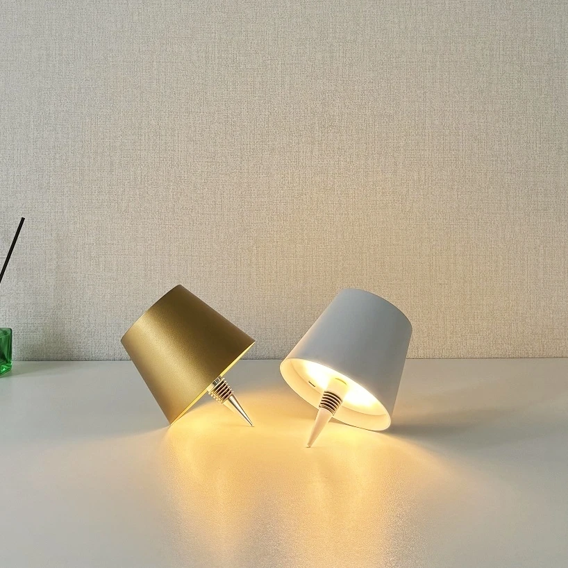 Creative Touch Control LED Wine Bottle Lamp Vases Decor Table Lamp Rechargeable Ambient Night Light for Bar Club Cafe Hotel Home