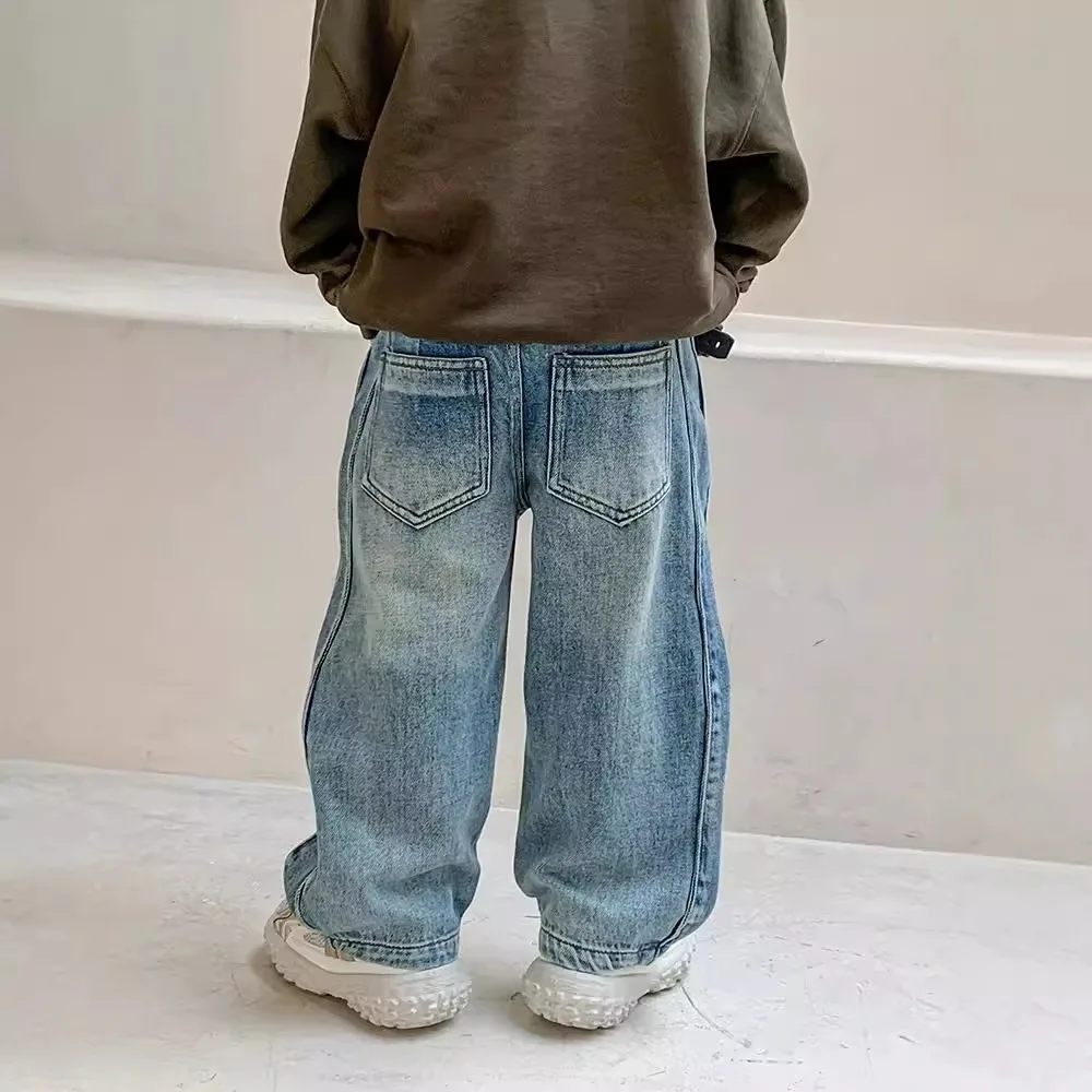 RAISE Spring Kids Boy Jeans Retro Children Boys Straight Denim Pants 2-10Yrs Boys Casual Versatile Trousers Infant Baby Boy Pant