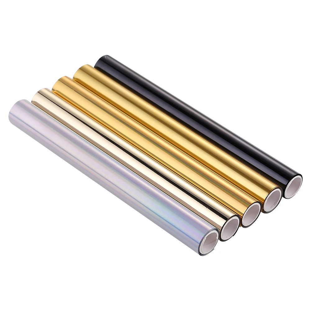 

3/5PCS 19.3cmx5m DIY Crafts Heat Activated Foil Rolls Holographic Heat Transfer DIY Crafts Holographic Heat Transfer Paper Decor
