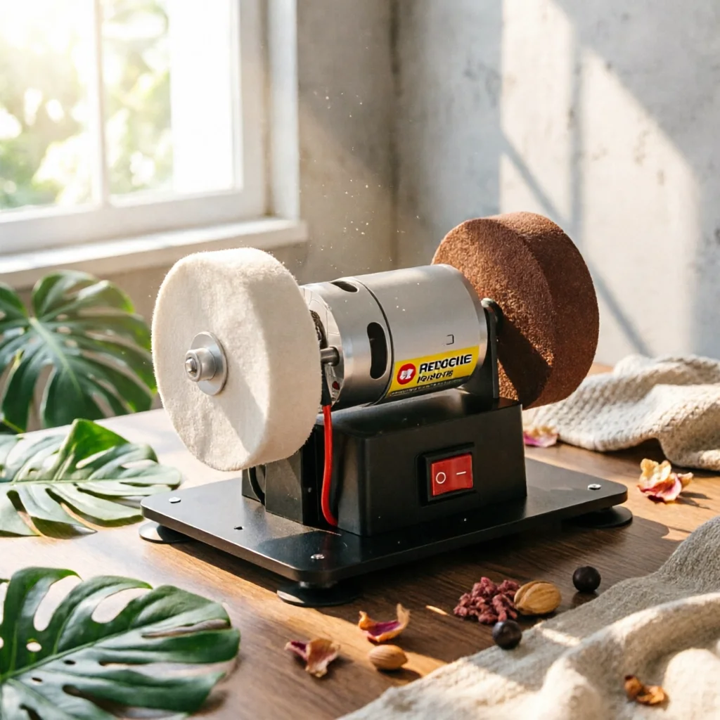 Electric Bench Grinder Rocker Switch Double Wheel Grinder Grinding Machine Compact Power Tool Polishing for Workshop