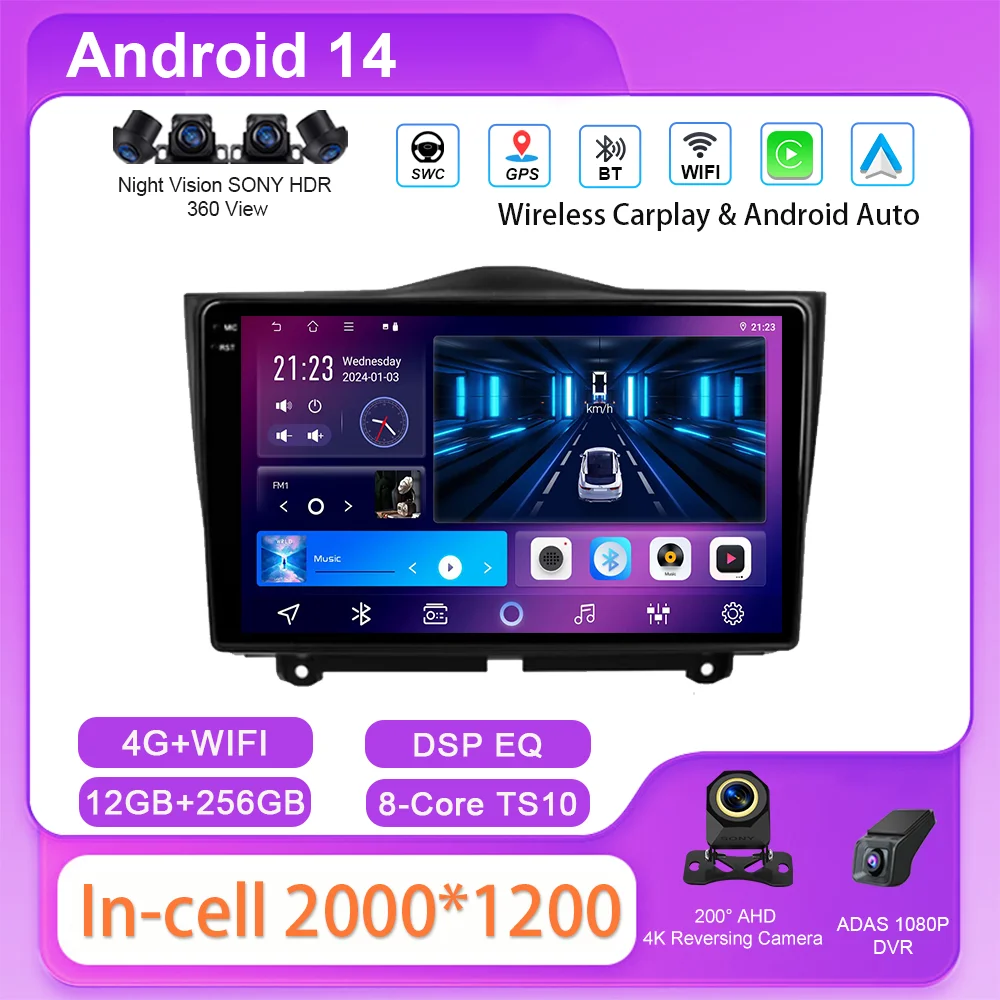 

Car Android Radio Stereo For LADA Granta Cross 2018 - 2023 Auto Multimedia Video Player GPS Navigation No 2din 2 din DVD 5G Wifi