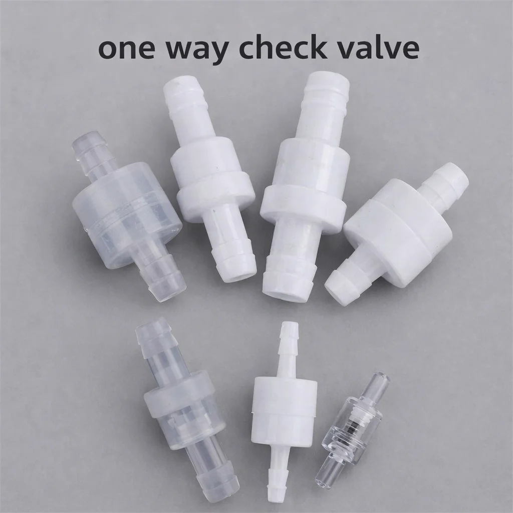 

Прозрачные прочные белые односторонние клапаны-обратные клапаны (4 мм / 6 мм / 8 мм / 12 мм) для газа и воды, встраиваемые в линию, для предотвращения обратного потока