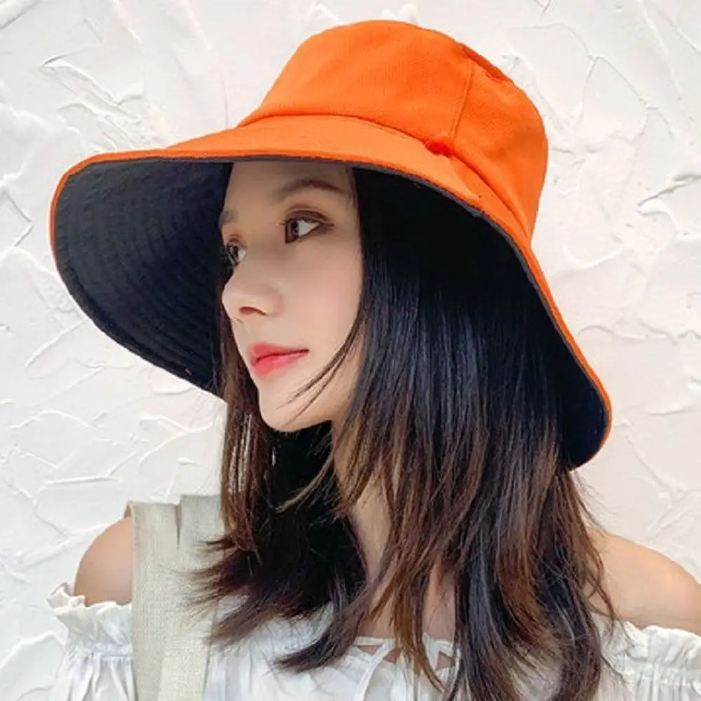 Portable Double-Sided Foldable Anti-UV Sun Hat Bucket Hat Fisherman Cap Beach Cap