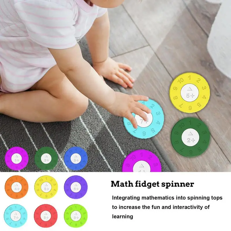 Numer Fidgets Zabawki Nauka matematyki Zabawki edukacyjne Gra 9 sztuk Liczenie Fidgeters Nauka numerów Okrągły Spinner matematyczny Fabryka matematyki