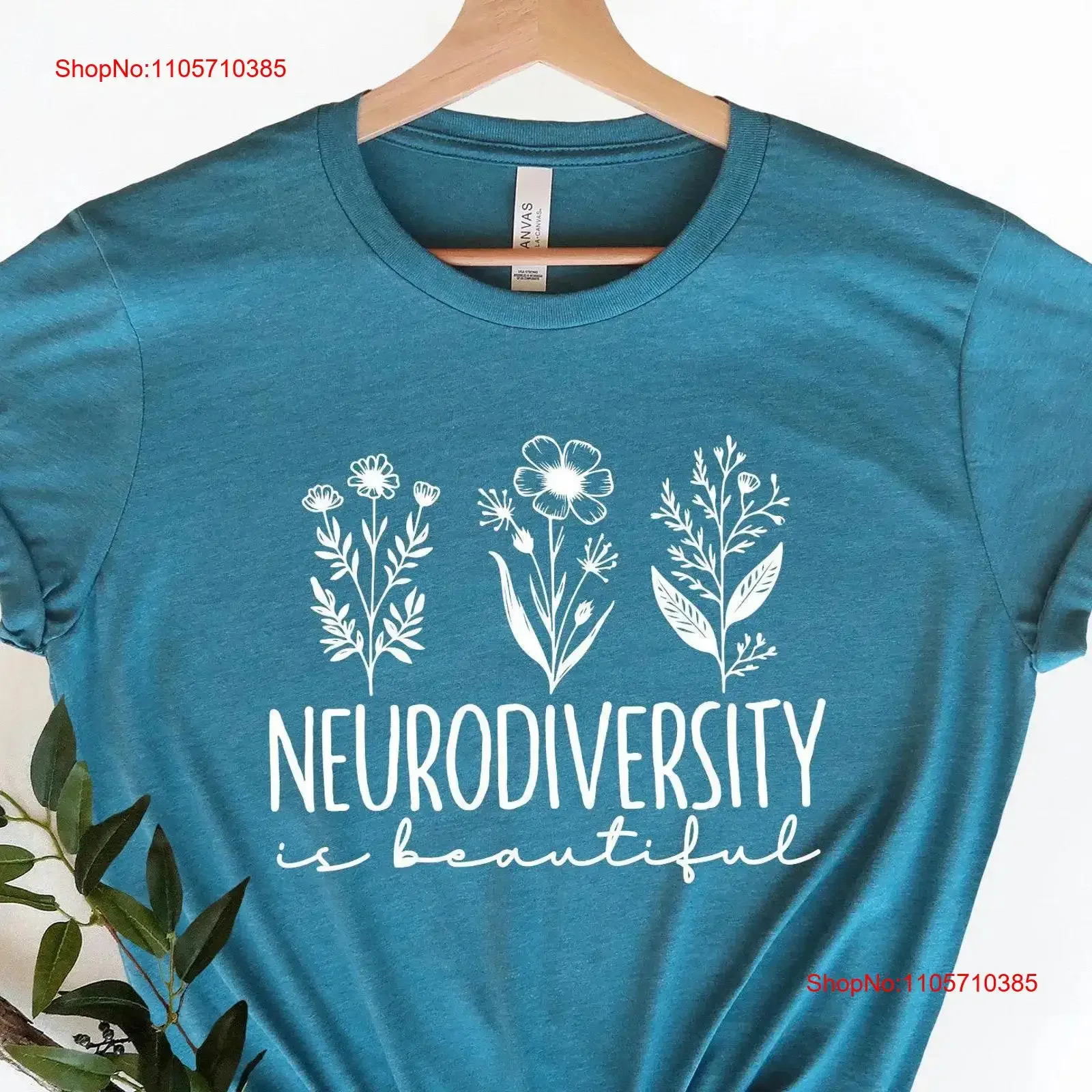 Neurodiversity is Beautiful T Shirt Mental Health Awareness Neurodiverse SupporT Autism Floral Design Inclusion and Acceptance