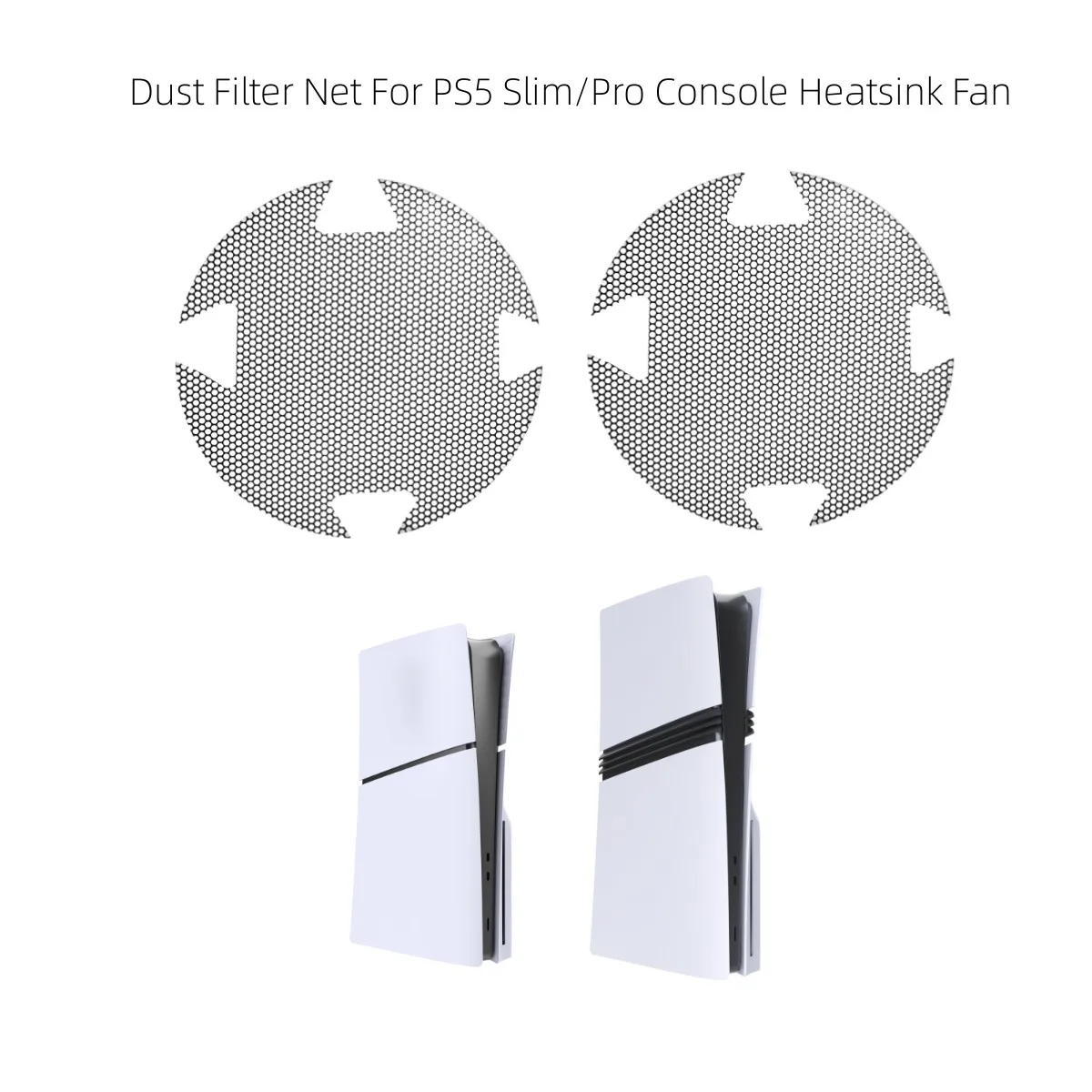 New Arrival Dust Filter for PS5 Slim/Pro Heatsink Fan Dust Proof Cover with Cooling Vents for PS5 Slim/Pro Accessories