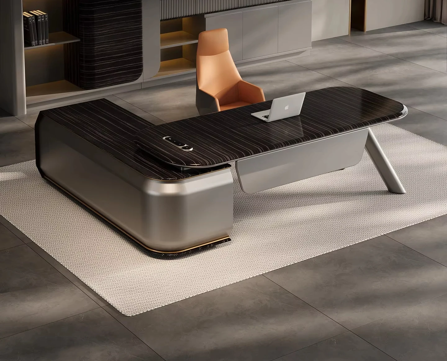 

*Boss Table President Table Italian Light Luxury Minimalist Modern Chairman's Office High-end Melamine Board Top Office