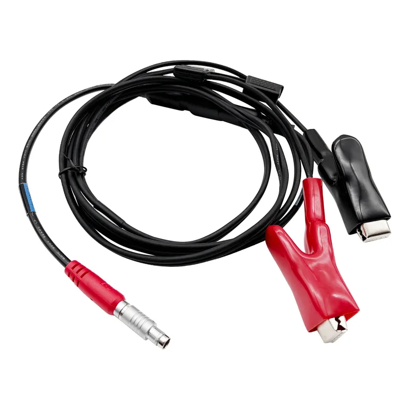 New External Power Cable with alligator clips for Topcon GPS HiPer or HiPer Lite