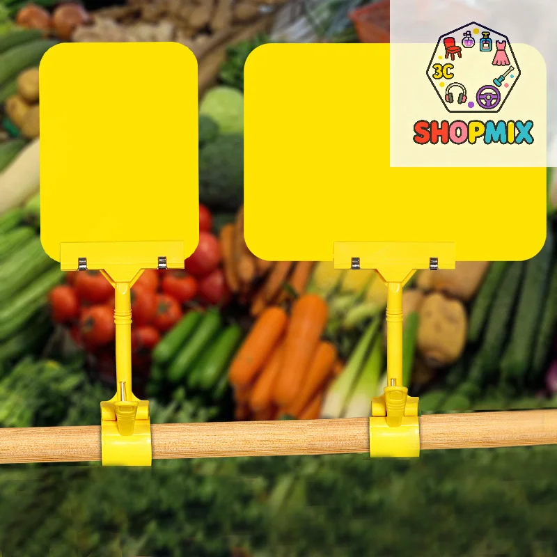 A5/A6 PVC Waterproof Whiteboard Clip Price Tag Merchandise Display Wear-resistant Sign Holder Clip