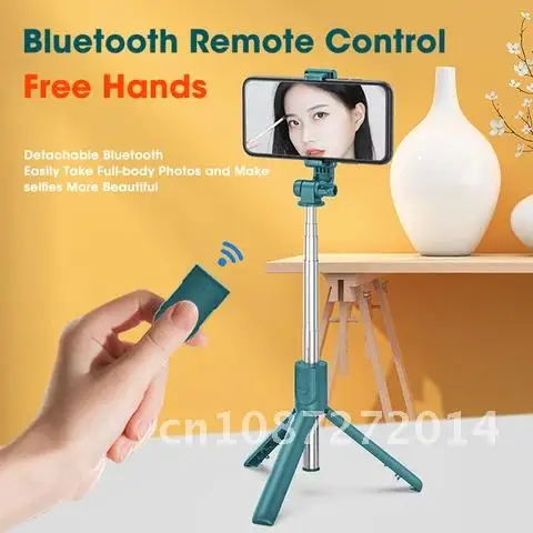 Selfie Stick Holder with Bluetooth Remote Control Tripod Stand for iOS Android SmartPhone Live Photo