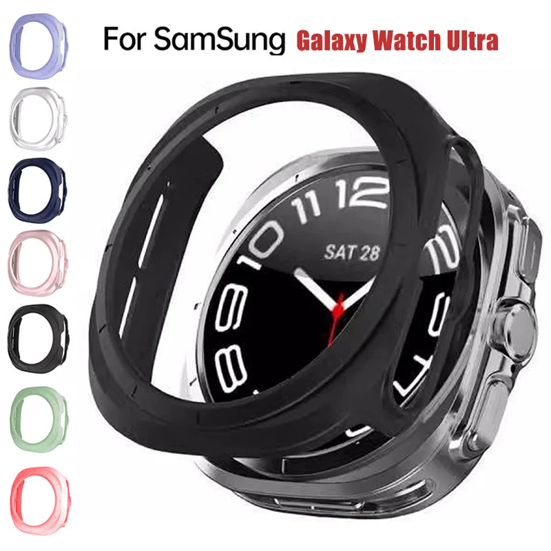 Scale Protective Case for Samsung Galaxy Watch 7 Ultra 47mm PC Full Coverage Shell for Galaxy Watch 7 47mm Protector Fram