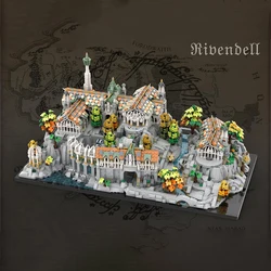 5778Pcs Creative Movie Lorded of Rings Moc Rivendell Mini Craft Castle Model Building Blocks Street View Toys Christmas Gifts