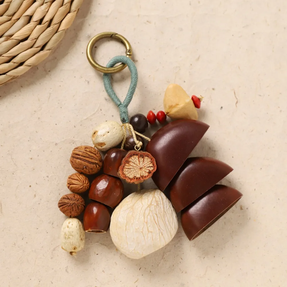Forest Style Bell Bag Charm Soothing Sound Portable Decor Natural Fruit Shell Bag Pendant Bohemian Style