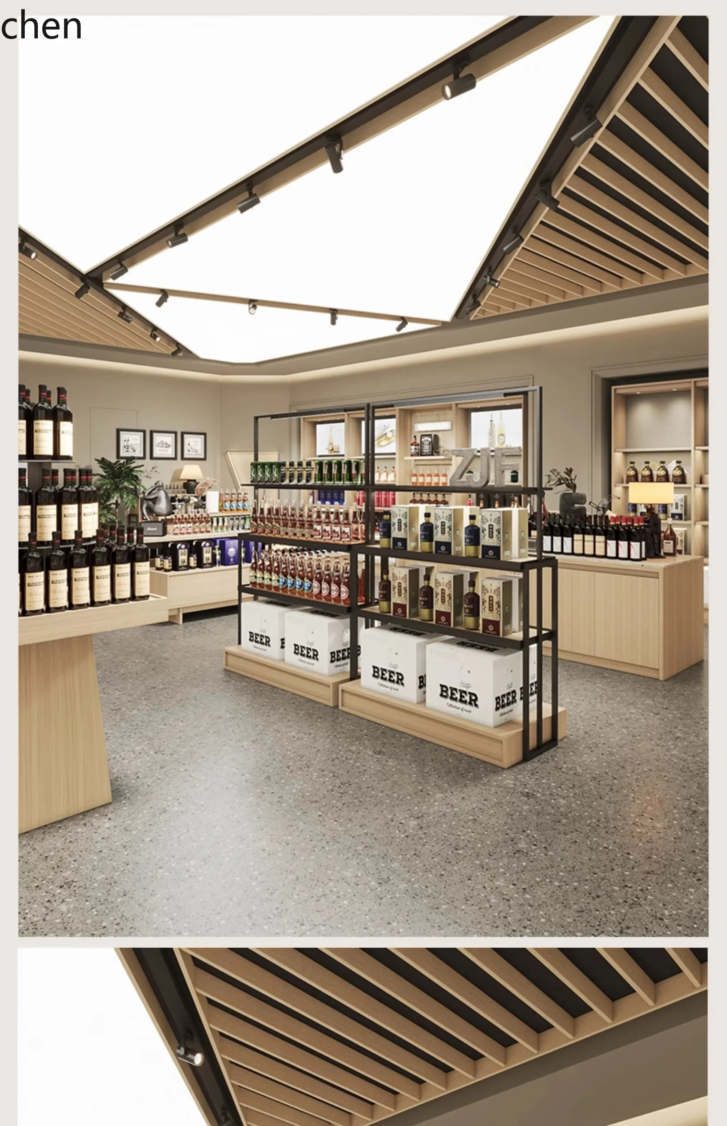 ZML Display Stand Commercial Display Cabinet Simple Side Island Rack Wine Display Container