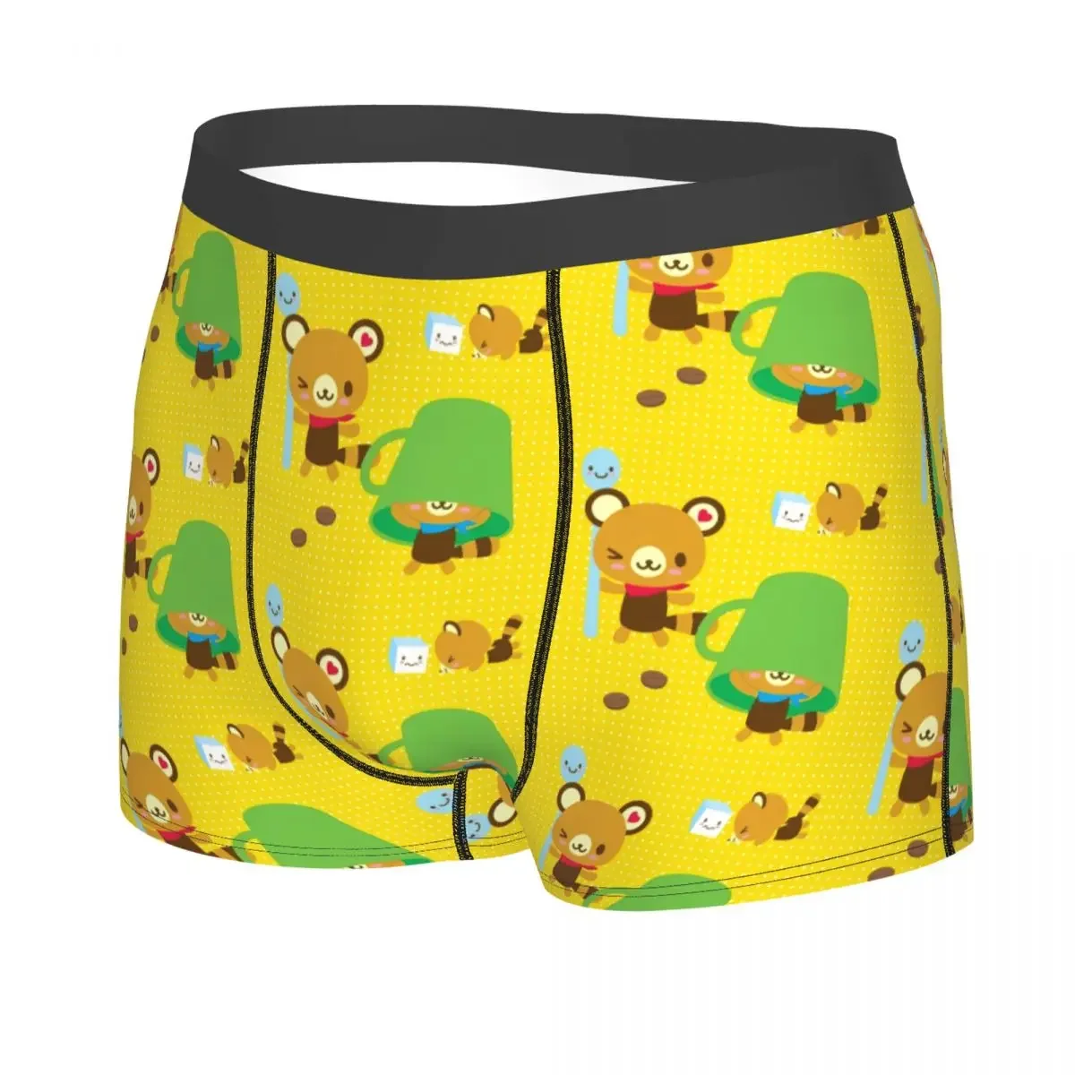 Custom Cartoon Tenorikuma Sanrio Anime Bear Underwear Male Print Boxer Briefs Shorts Panties Soft Underpants