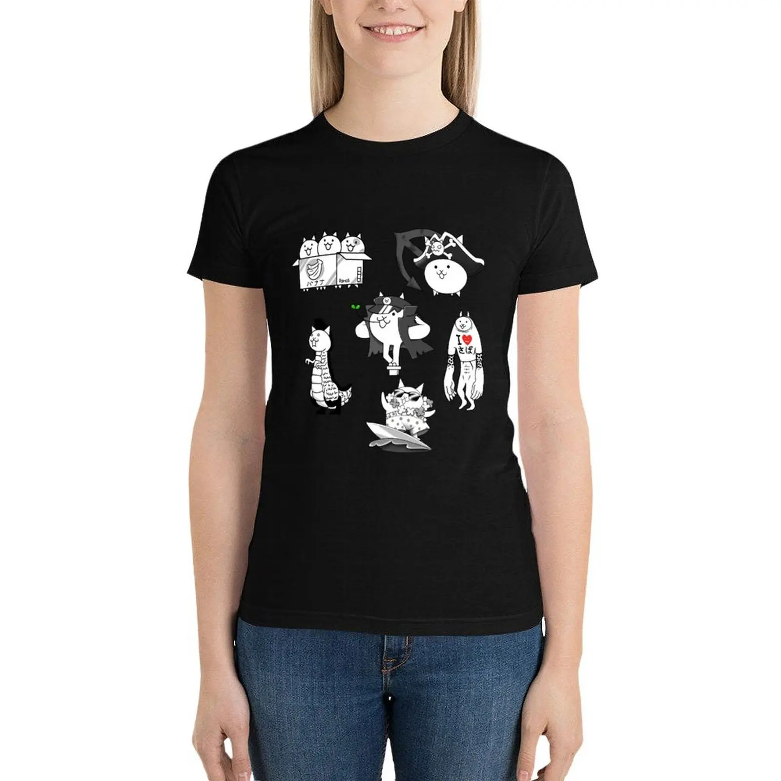 

Battle Cats T-Shirt Aesthetic clothing funny graphic t-shirts for Women