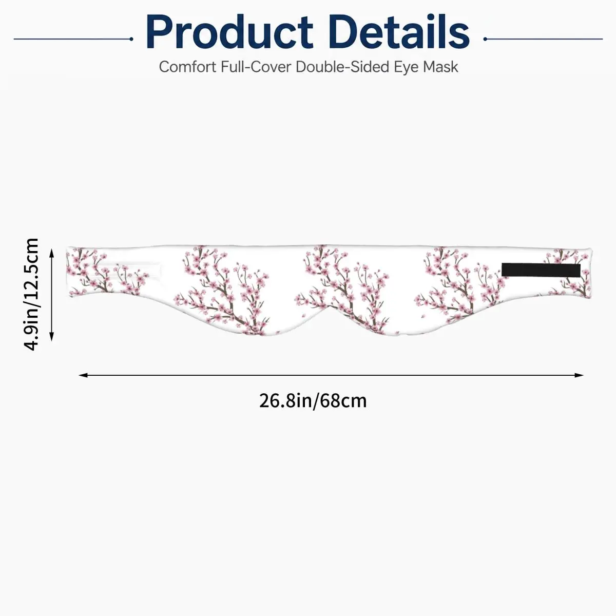 Japanese Sakura Cherry Blossoms sleep mask Light Blocking Portable Eye Cover for Girls Boys Travel Party Gift Eyeshade eyepatch view 2