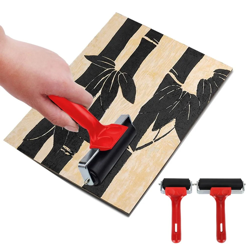 2pcs 6cm 10cm Size Rubber Brayer Roller Rubber Material Non-Slip Surface crystal art Roller Pressure Roller Tool crystal art Art