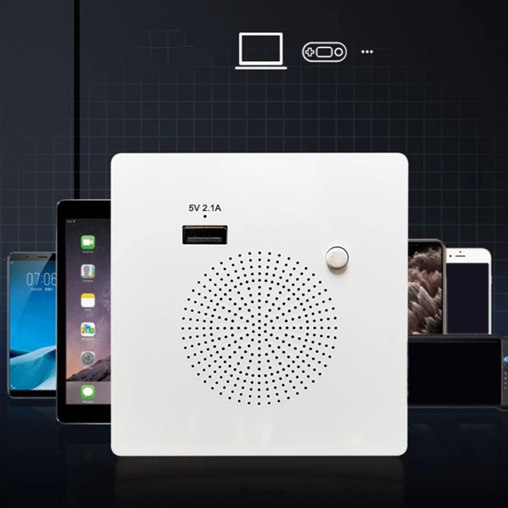 

Настенная Bluetooth-панель с устойчивой производительностью, USB-зарядкой и воспроизведением аудио с флеш-накопителя для дома