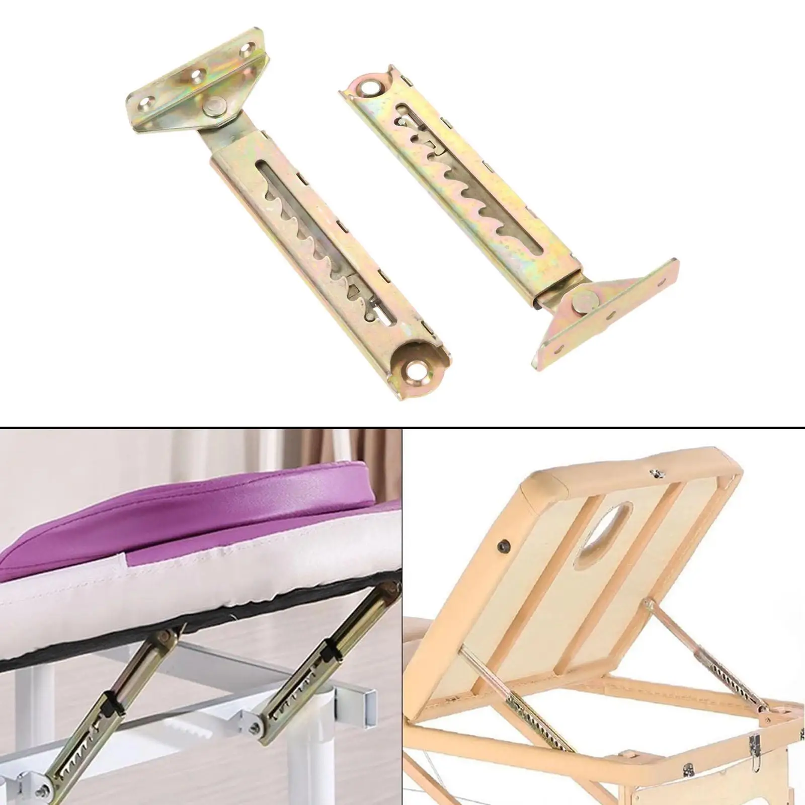 Folding Sofa Lifting Hinge 10 Gear Adjustable Ratchet Iron Furniture Angle Bracket for Lifting Bed Frame