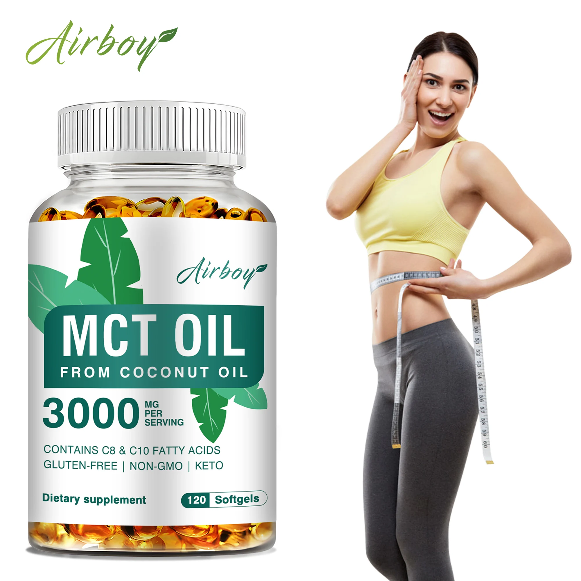 

Масляные капсулы MCT 3000 мг — легко впитывается, поддерживает энергию и выносливость, энергетическое производство, управление весом, метаболизм