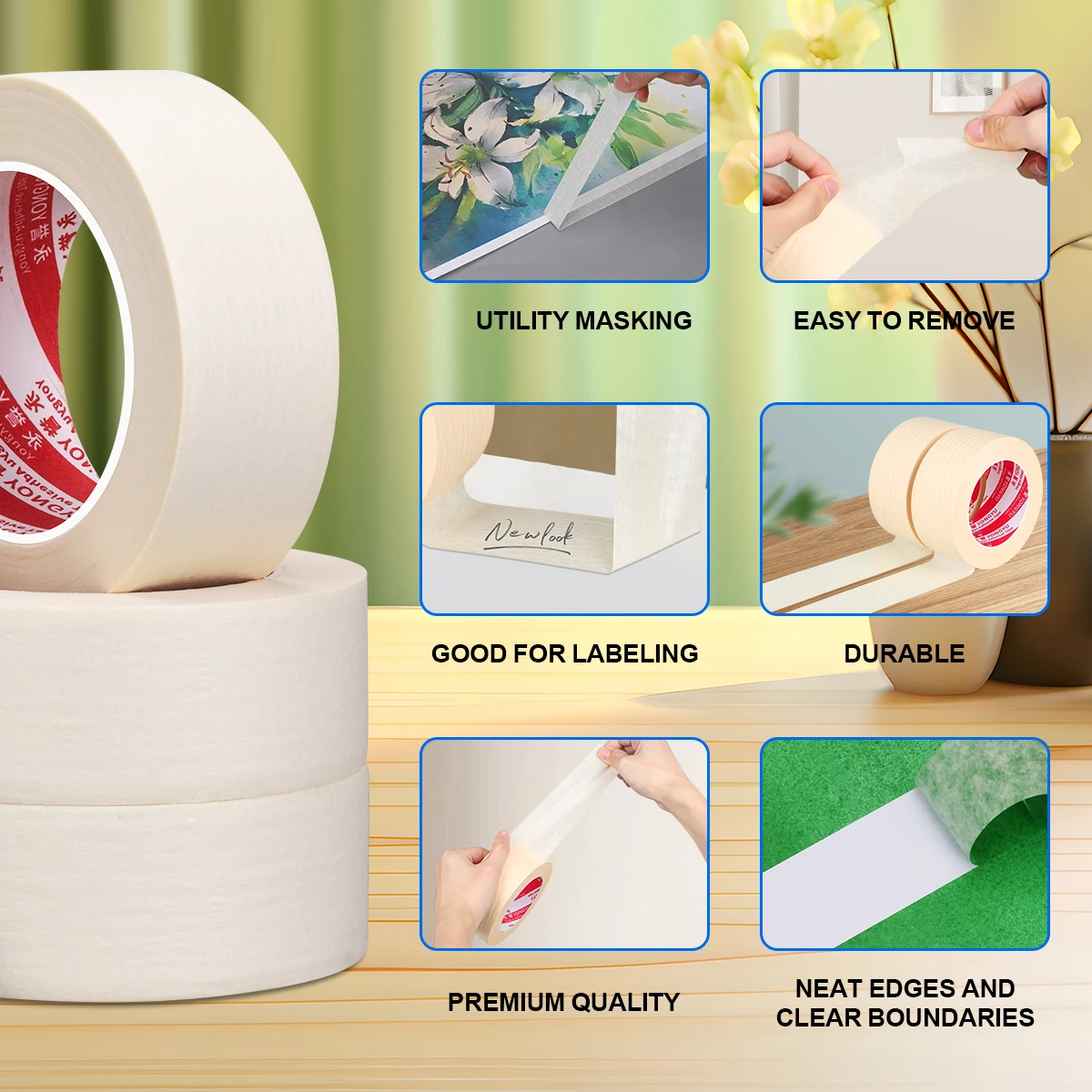Masking Tape Textured High Adhesion And Thickening For Home Decoration Ceramic Tiles Beautiful Stitching Gift Boxes