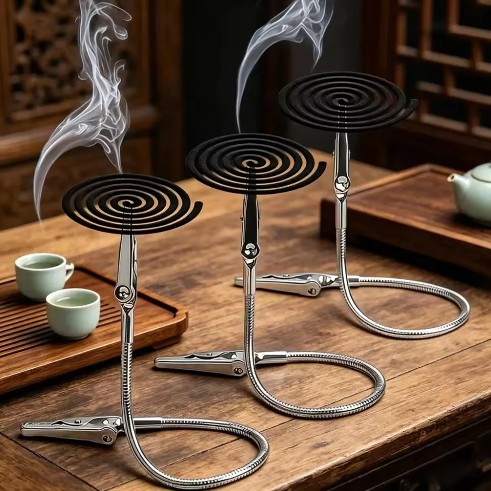 1/2/5pcs Double-ended Mosquito-repellent Incense Clip Universal Crocodile Clip Foldable Bracket Broken Coil Incense Holder
