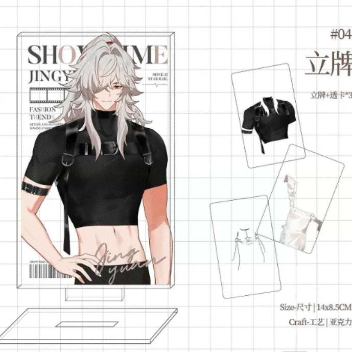 Honkai: Star Rail Blade Jing Yuan Aventurine Cosplay Anime Instant Camera Acrylic Standee Badge Group Photo Card Game Gifts