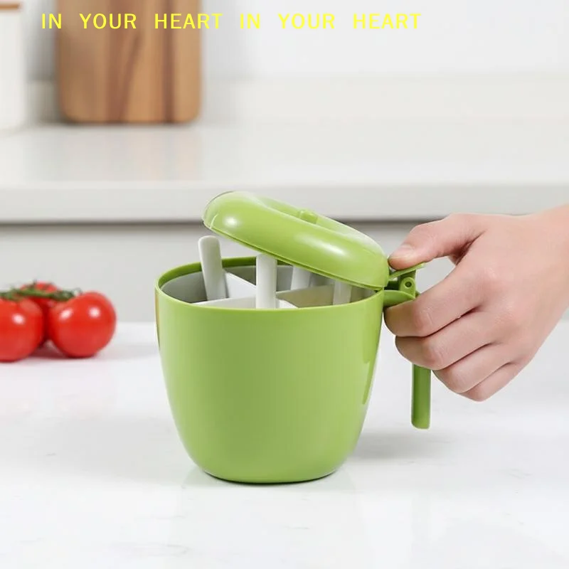 【X】4 Section Plastic Seasoning Organizer Jar Storage Container for Outdoor Cooking Camping Essentials