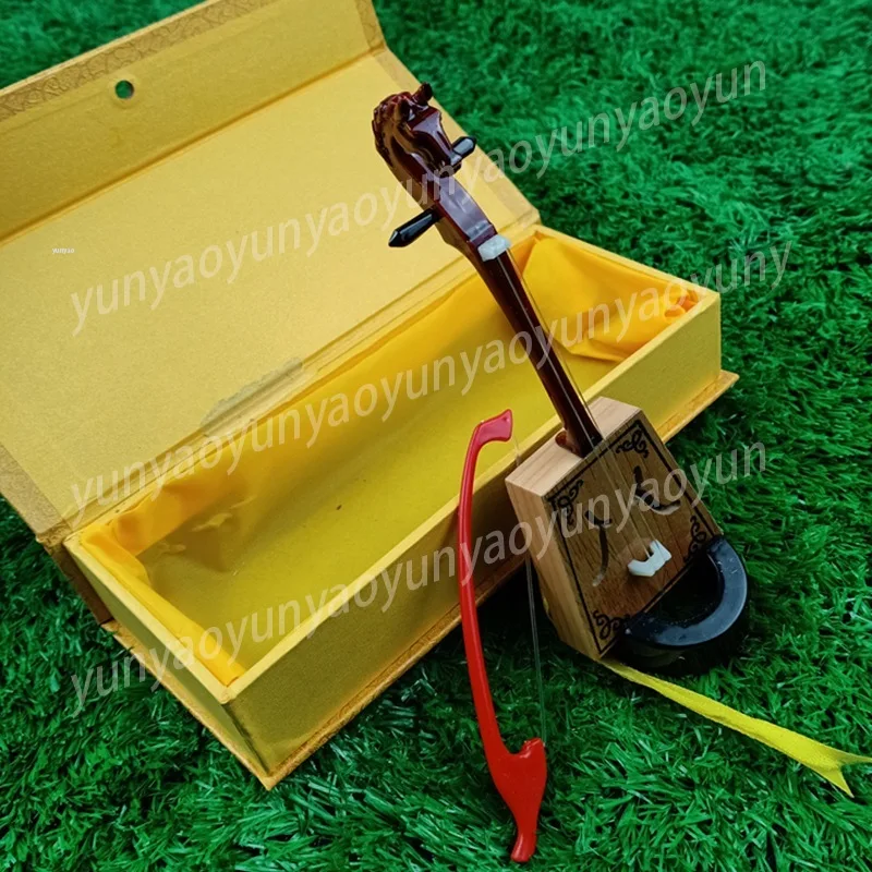 Model of Horsehead Fiddle Instrument, Mongolian Cultural and Creative Ornament, Mongolian Packaging Decoration, Performance Prop