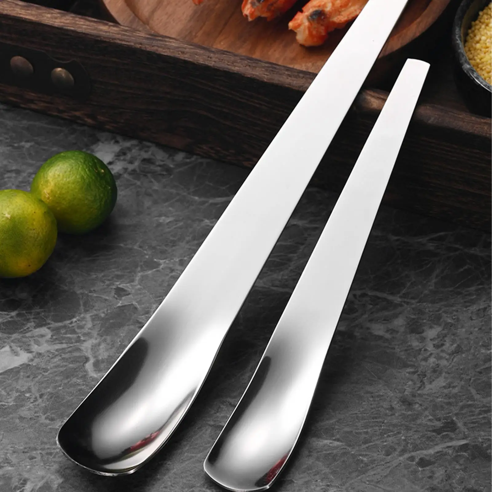 1pc Tea Spoon Stainless Steel Flat Spoon Espresso Spoon Dessert Small Coffee Scoop Mixer Stirring Bar Spoon Kitchen Tableware