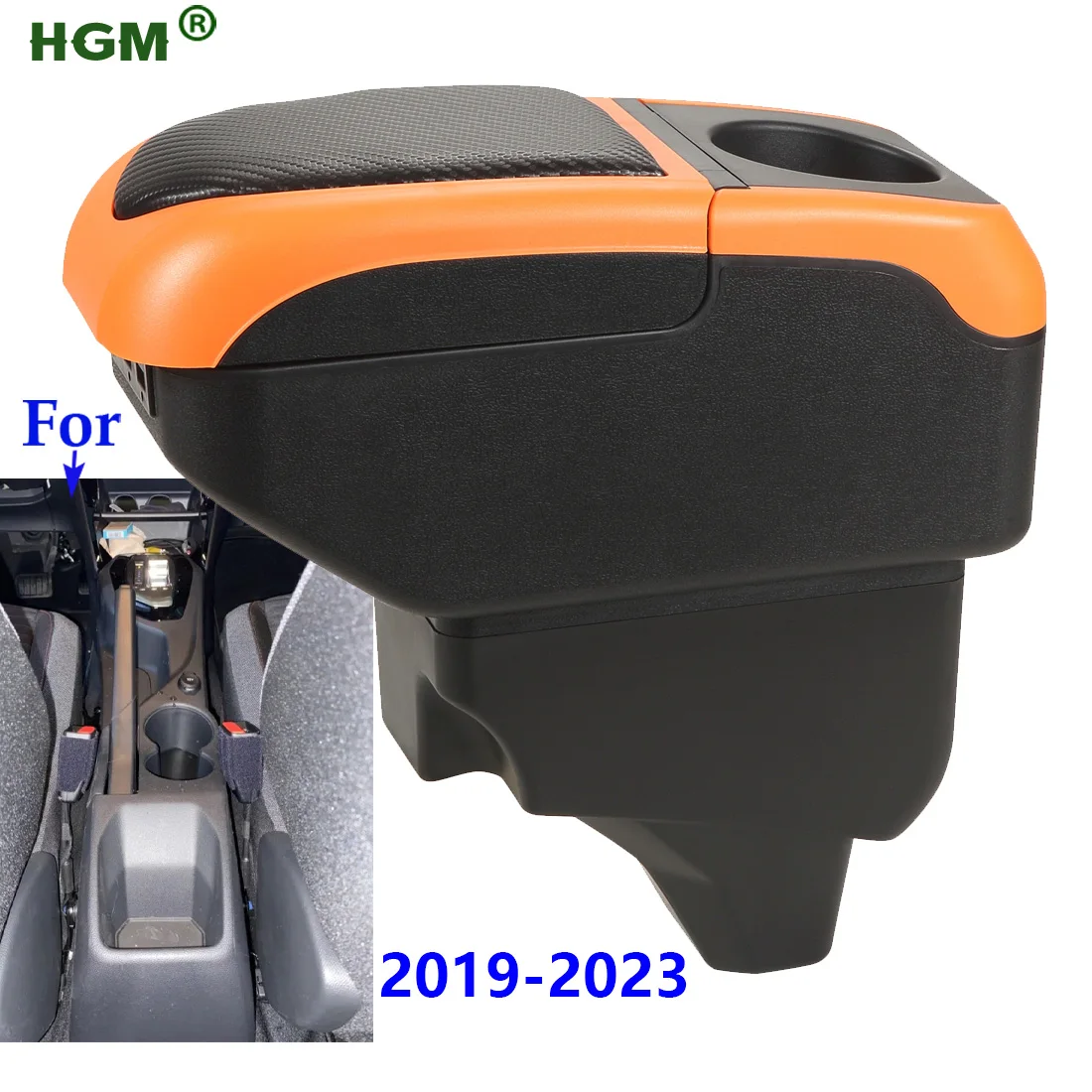 For Peugeot 208 Armrest Box For Peugeot 2008 2019-2023 Car Armrest Retrofit parts Bracing Height Increase Arm auto Storage Box