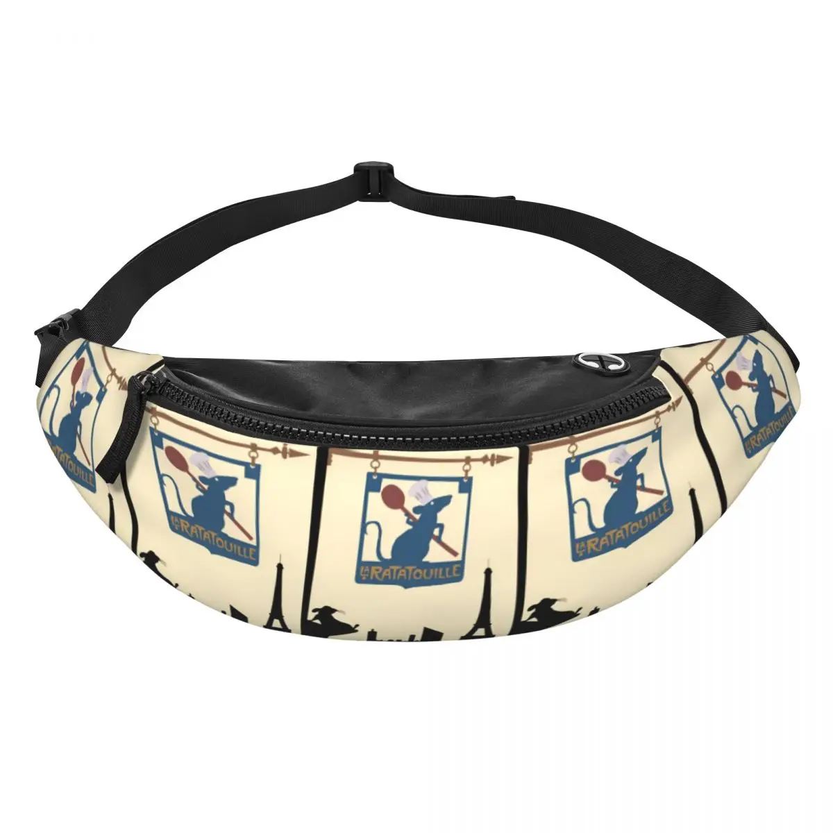 

Поясная сумка-бананка с мультяшным принтом R-Ratatouilles, унисекс, для бега, для телефона и денег