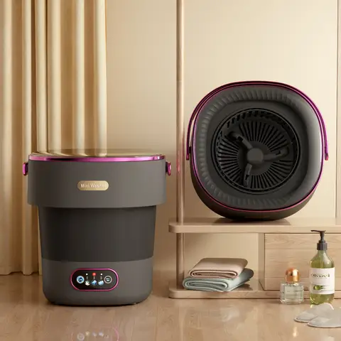 Foldable Mini Washing Machine 13L, 3 Deep Cleaning Modes with Removable Spin Basket, Compact Portable Washer for Baby Clothes