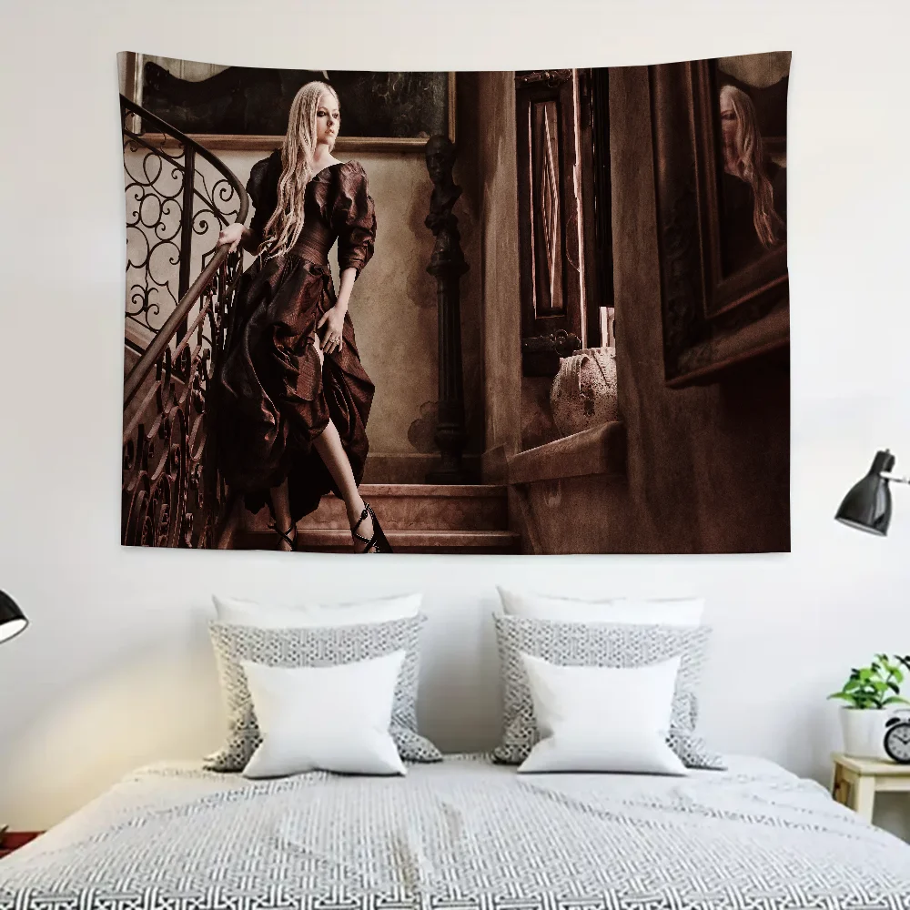 A-Avril أفضل L-Lavigne نسيج الديكور حفلة خلفية معلقة القماش غرفة نوم نسيج غرفة ديكور الجمالية #5