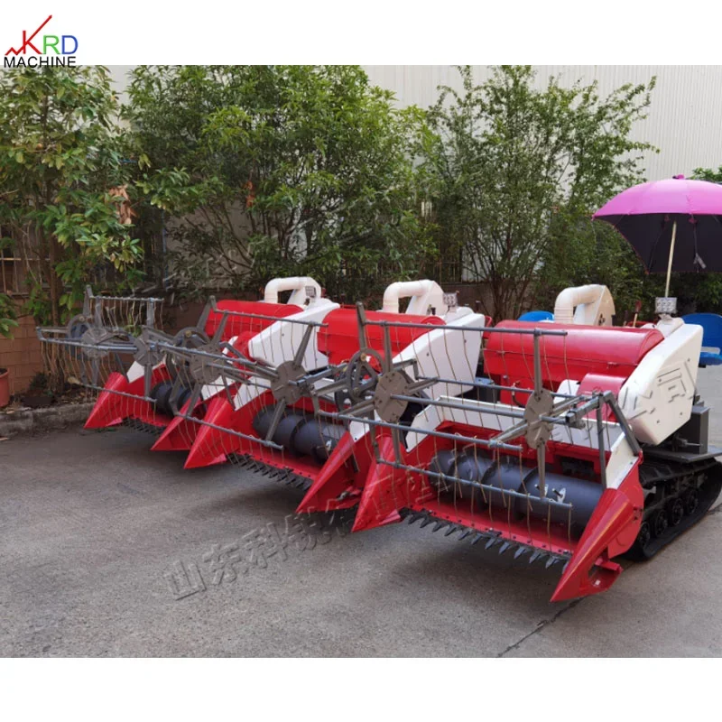 Multi-functional self-propelled rice cutting and sunning machine Gasoline model walk-behind forage harvester