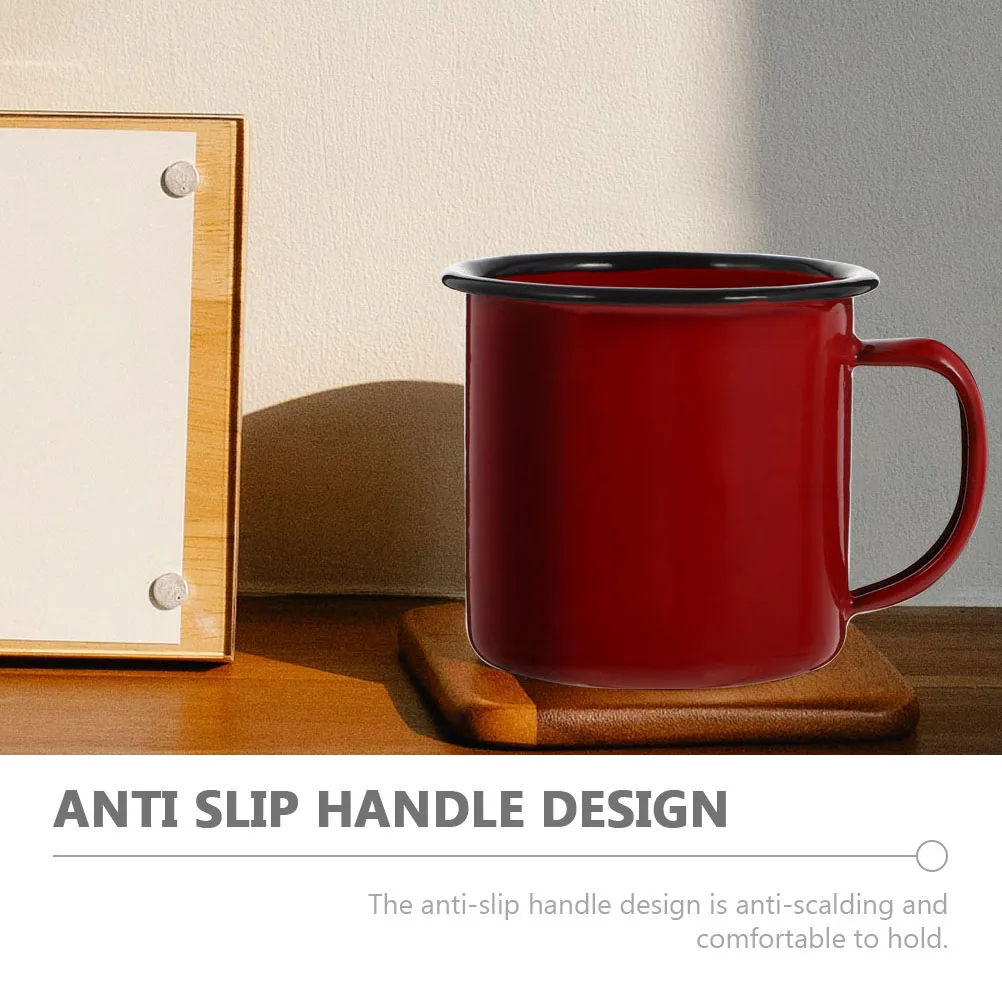 

2 Pcs Coffee Household Mug Cup Retro Design Anti Slip Handle Milk Supply Milk Supply Glass Mug Tea Bottle