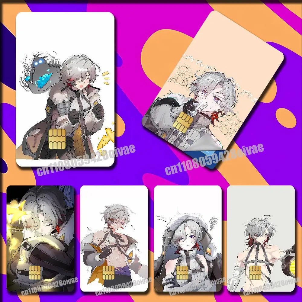 

For Genshin Impact Illuga Paper Sticker Case Credit Bank Subway ID Decorative Self-adhesive Card Cover Skin