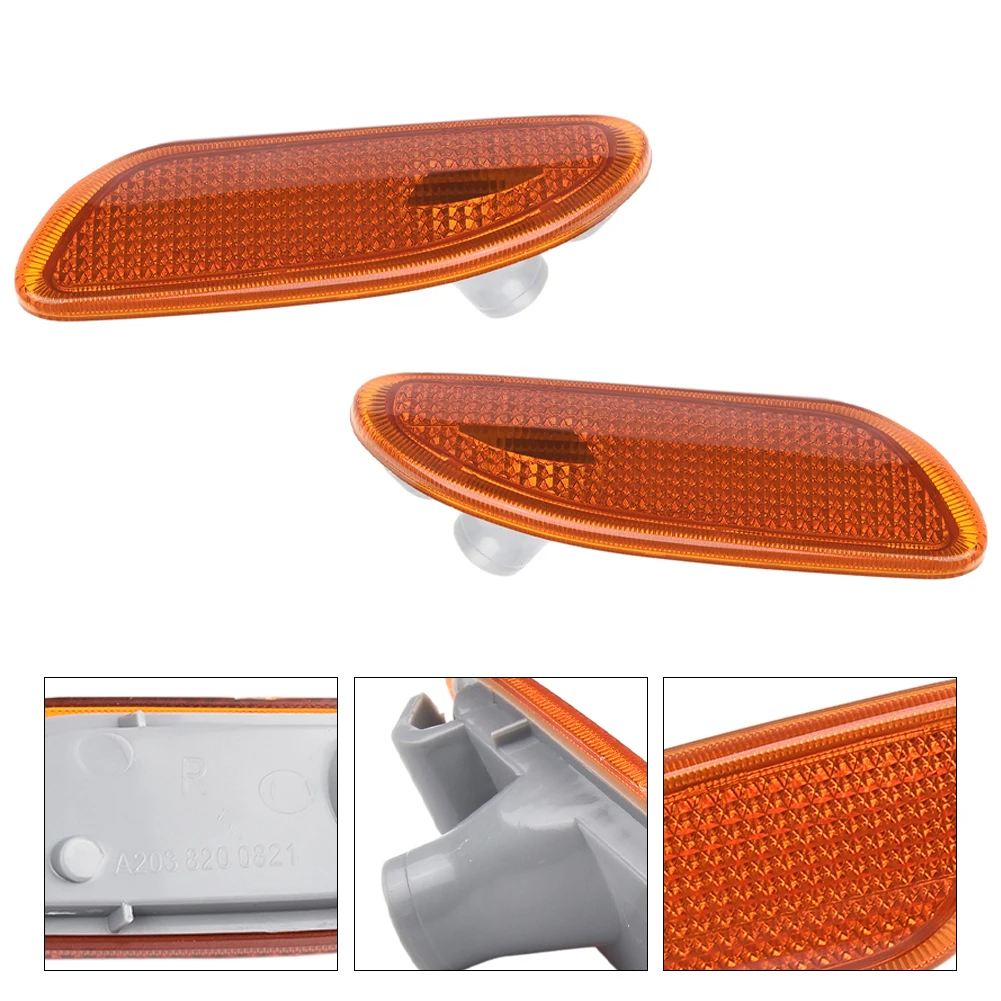 

Left&Right Side Marker Bumper Turn Signal Lights For Mercedes-Benz W203 C-Class Amber Plastic OEM Quality Standards