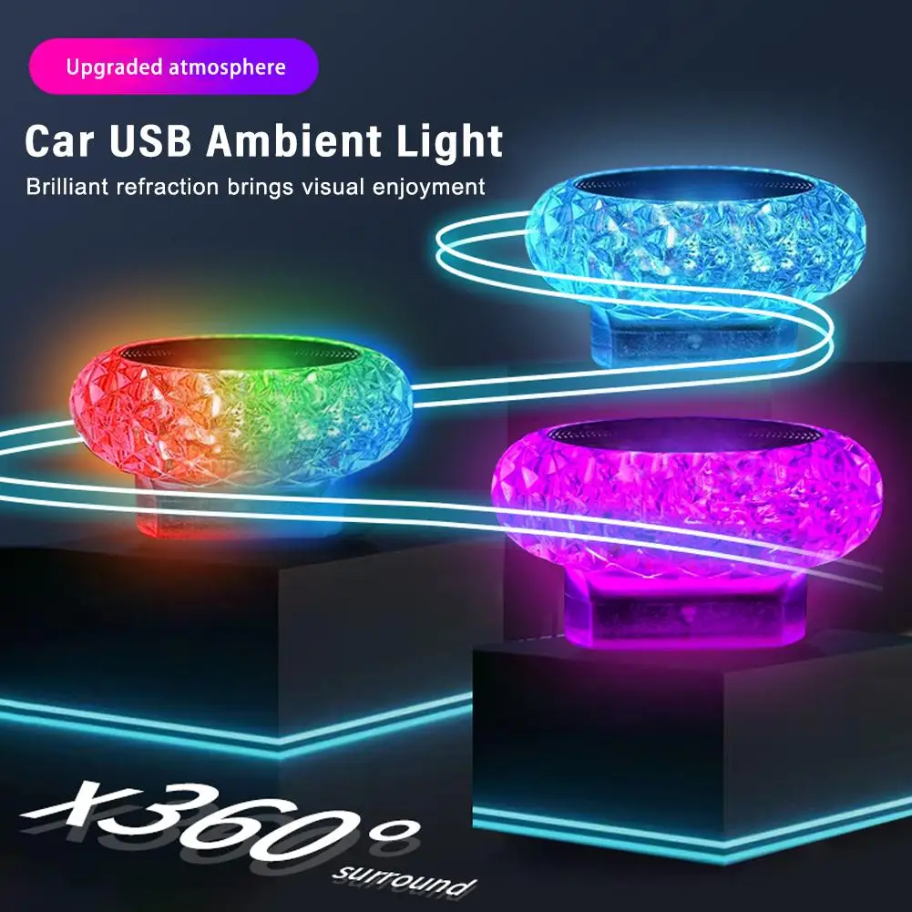 

Car USB LED Ambient Light Plug Play Mini Portable Colorful Party Home Holiday Auto Lamps Light Atmosphere Interior Accessor A5E7