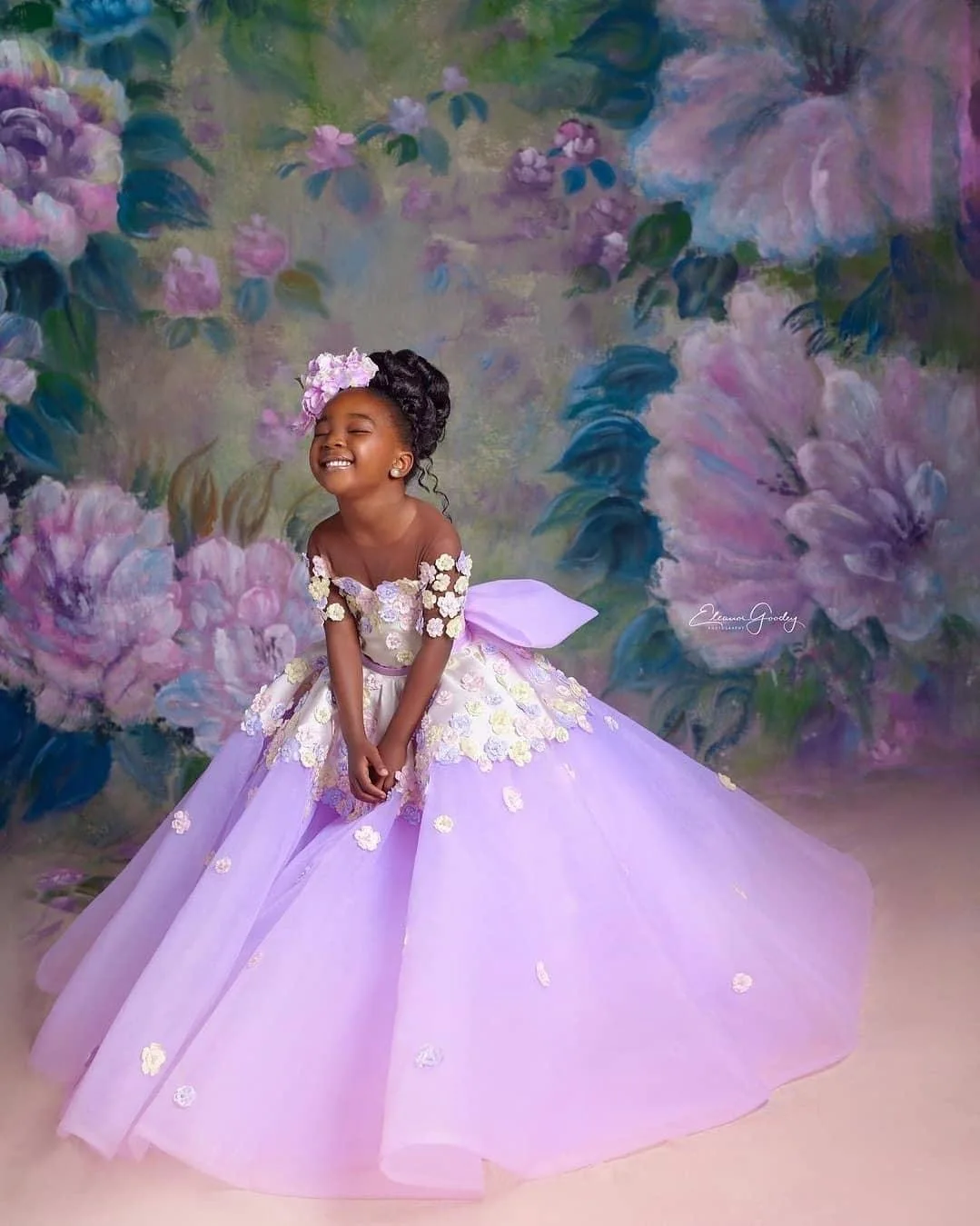 CAN ac-Robe à fleurs blanches africaines pour petites filles, robe de Rh, demi manches, robe de spectacle, tout ce qui convient aux filles noires