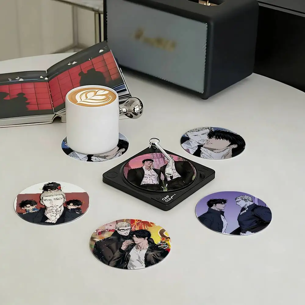 Cute-R-Rengoku-K-kyojuroHeat-resistant Coasters Glass Beer Coasters Heat-insulating Mats Anti-scaldingPlacemats And Cutlery Mats