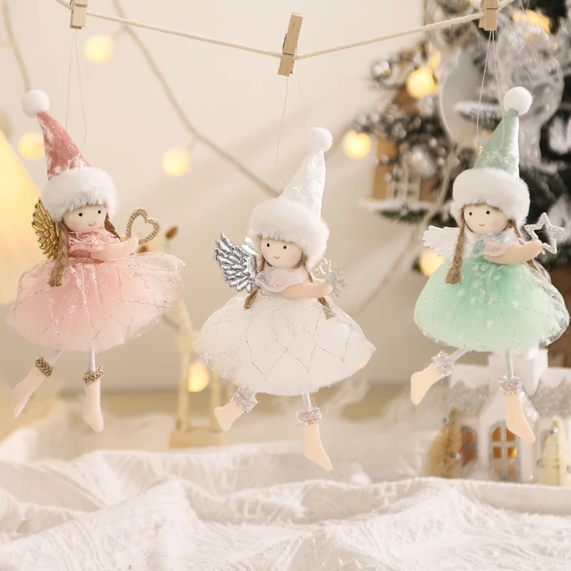 New Year 2024 Christmas Angel Dolls Xmas Tree Pendant Ornaments Navidad 2022 Christmas Decoration for Home Natal Gifts Noel Deco