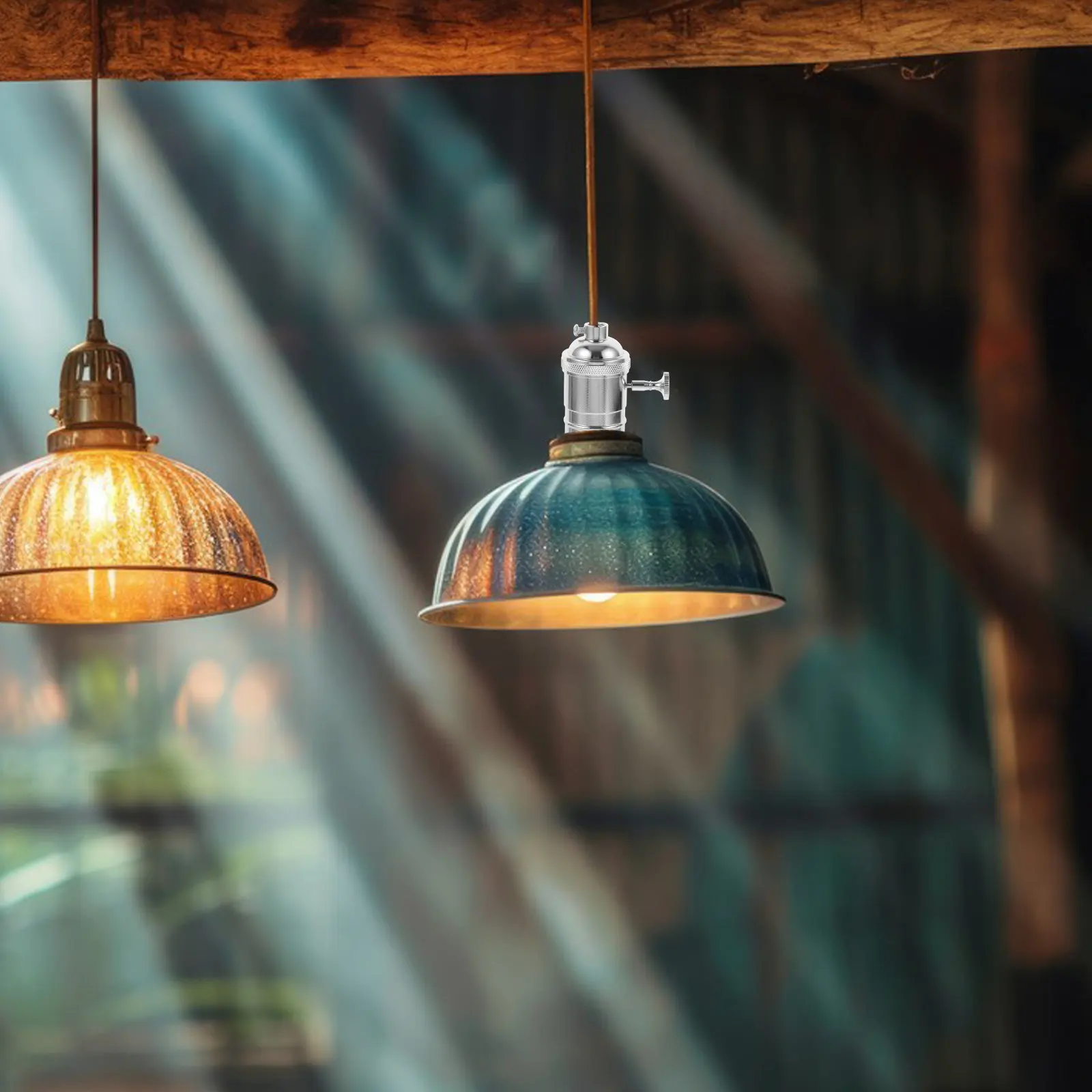 

Vintage Light Socket E26 E27 Metal Lamp Holder Knob Adjustment Retro Bulb Socket for DIY Pendant Floor Light Fixture Decorative