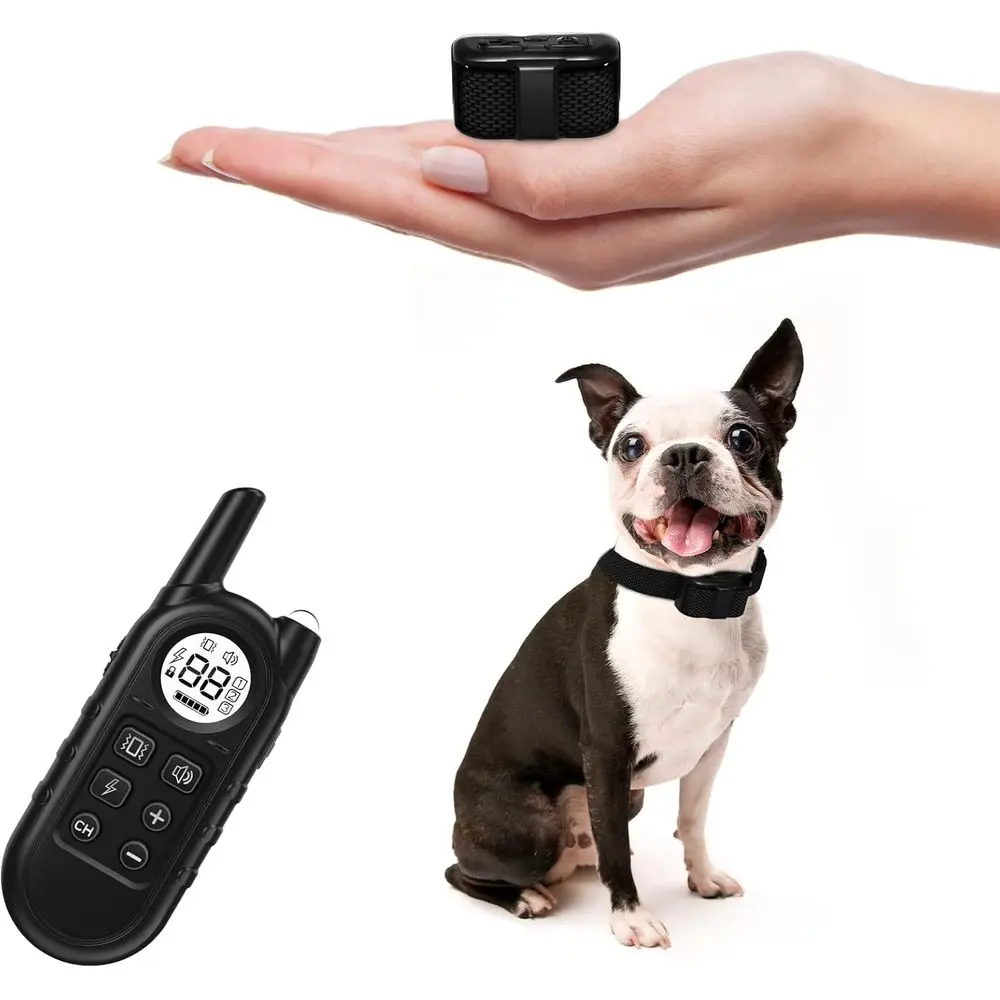 

Самый маленький электронный ошейник для собак, легчайший тренировочный ошейник с пультом ДУ для маленьких собак весом 5-15 фунтов и средних/крупных собак/щенков, водонепроницаемый, R