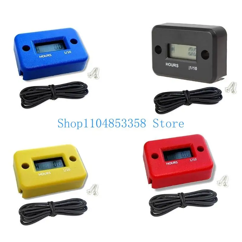 652F Multipurpose Engines Counter Hour Meter with LCD Display Screen for Marine Boat Lawnmowers Motorcycles